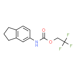 ChemSpider 2D Image | 2,2,2-Trifluoroethyl 2,3-dihydro-1H-inden-5-ylcarbamate | C12H12F3NO2
