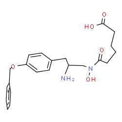 ChemSpider 2D Image | 6-[{2-Amino-3-[4-(benzyloxy)phenyl]propyl}(hydroxy)amino]-6-oxohexanoic acid | C22H28N2O5