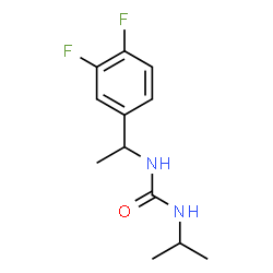 ChemSpider 2D Image | 1-[1-(3,4-Difluorophenyl)ethyl]-3-isopropylurea | C12H16F2N2O