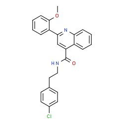 ChemSpider 2D Image | N-[2-(4-Chlorophenyl)ethyl]-2-(2-methoxyphenyl)-4-quinolinecarboxamide | C25H21ClN2O2