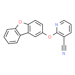 ChemSpider 2D Image | 2-(Dibenzo[b,d]furan-2-yloxy)nicotinonitrile | C18H10N2O2