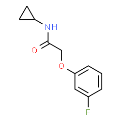 ChemSpider 2D Image | N-Cyclopropyl-2-(3-fluorophenoxy)acetamide | C11H12FNO2