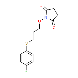 ChemSpider 2D Image | 1-{3-[(4-Chlorophenyl)sulfanyl]propoxy}-2,5-pyrrolidinedione | C13H14ClNO3S