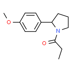 ChemSpider 2D Image | 1-[2-(4-Methoxyphenyl)-1-pyrrolidinyl]-1-propanone | C14H19NO2