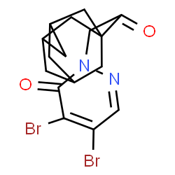 ChemSpider 2D Image | 2-[2-(Adamantan-1-yl)-2-oxoethyl]-4,5-dibromo-3(2H)-pyridazinone | C16H18Br2N2O2