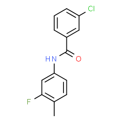 ChemSpider 2D Image | 3-Chloro-N-(3-fluoro-4-methylphenyl)benzamide | C14H11ClFNO