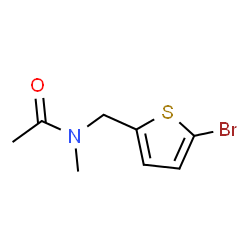 ChemSpider 2D Image | N-[(5-Bromo-2-thienyl)methyl]-N-methylacetamide | C8H10BrNOS