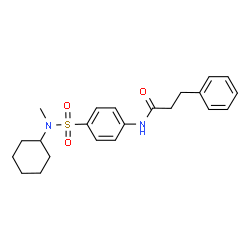 ChemSpider 2D Image | N-{4-[Cyclohexyl(methyl)sulfamoyl]phenyl}-3-phenylpropanamide | C22H28N2O3S
