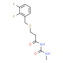 ChemSpider 2D Image | 3-[(2,3-Difluorobenzyl)sulfanyl]-N-(methylcarbamoyl)propanamide | C12H14F2N2O2S