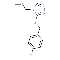 ChemSpider 2D Image | 4-Allyl-3-[(4-fluorobenzyl)sulfanyl]-4H-1,2,4-triazole | C12H12FN3S