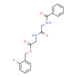 ChemSpider 2D Image | 2-Fluorobenzyl N-benzoylglycylglycinate | C18H17FN2O4