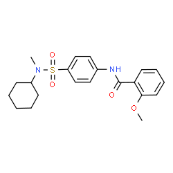 ChemSpider 2D Image | N-{4-[Cyclohexyl(methyl)sulfamoyl]phenyl}-2-methoxybenzamide | C21H26N2O4S