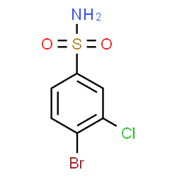 ChemSpider 2D Image | 4-Bromo-3-chlorobenzenesulfonamide | C6H5BrClNO2S