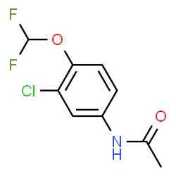 ChemSpider 2D Image | N-[3-Chloro-4-(difluoromethoxy)phenyl]acetamide | C9H8ClF2NO2