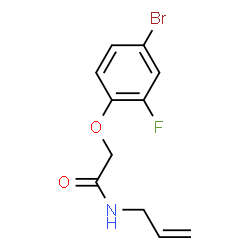 ChemSpider 2D Image | N-Allyl-2-(4-bromo-2-fluorophenoxy)acetamide | C11H11BrFNO2