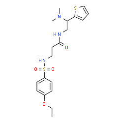 ChemSpider 2D Image | N-[2-(Dimethylamino)-2-(2-thienyl)ethyl]-N~3~-[(4-ethoxyphenyl)sulfonyl]-beta-alaninamide | C19H27N3O4S2