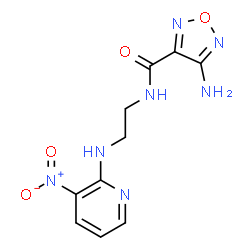 ChemSpider 2D Image | 4-Amino-N-{2-[(3-nitro-2-pyridinyl)amino]ethyl}-1,2,5-oxadiazole-3-carboxamide | C10H11N7O4