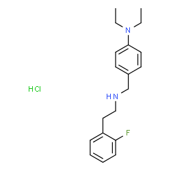 ChemSpider 2D Image | N,N-Diethyl-4-({[2-(2-fluorophenyl)ethyl]amino}methyl)aniline hydrochloride (1:1) | C19H26ClFN2