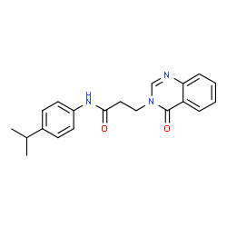 ChemSpider 2D Image | N-(4-Isopropylphenyl)-3-(4-oxo-3(4H)-quinazolinyl)propanamide | C20H21N3O2