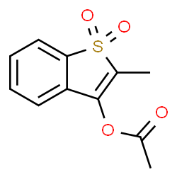 ChemSpider 2D Image | 2-Methyl-1,1-dioxido-1-benzothien-3-yl acetate | C11H10O4S