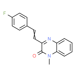 ChemSpider 2D Image | 3-[2-(4-Fluorophenyl)vinyl]-1-methyl-2(1H)-quinoxalinone | C17H13FN2O