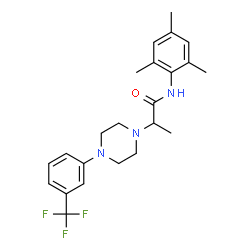 ChemSpider 2D Image | N-Mesityl-2-{4-[3-(trifluoromethyl)phenyl]-1-piperazinyl}propanamide | C23H28F3N3O