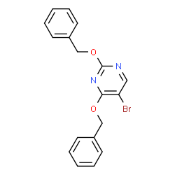 ChemSpider 2D Image | 2,4-Bis(benzyloxy)-5-bromopyrimidine | C18H15BrN2O2