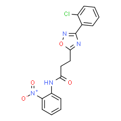 ChemSpider 2D Image | 3-[3-(2-Chlorophenyl)-1,2,4-oxadiazol-5-yl]-N-(2-nitrophenyl)propanamide | C17H13ClN4O4