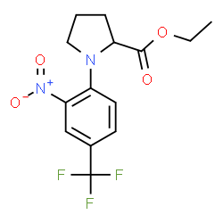 ChemSpider 2D Image | Ethyl 1-[2-nitro-4-(trifluoromethyl)phenyl]prolinate | C14H15F3N2O4