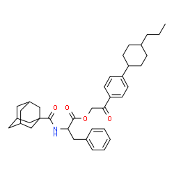 ChemSpider 2D Image | 2-Oxo-2-[4-(4-propylcyclohexyl)phenyl]ethyl N-(adamantan-1-ylcarbonyl)phenylalaninate | C37H47NO4