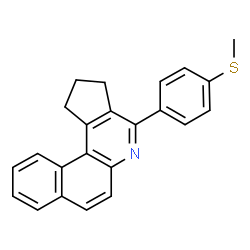 ChemSpider 2D Image | 4-[4-(Methylsulfanyl)phenyl]-2,3-dihydro-1H-benzo[f]cyclopenta[c]quinoline | C23H19NS