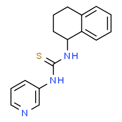 ChemSpider 2D Image | 1-(3-Pyridinyl)-3-(1,2,3,4-tetrahydro-1-naphthalenyl)thiourea | C16H17N3S