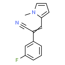 ChemSpider 2D Image | 2-(3-Fluorophenyl)-3-(1-methyl-1H-pyrrol-2-yl)acrylonitrile | C14H11FN2
