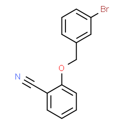 ChemSpider 2D Image | 2-[(3-Bromobenzyl)oxy]benzonitrile | C14H10BrNO