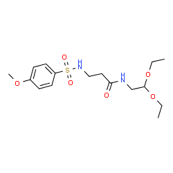 ChemSpider 2D Image | N-(2,2-Diethoxyethyl)-N~3~-[(4-methoxyphenyl)sulfonyl]-beta-alaninamide | C16H26N2O6S