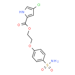 ChemSpider 2D Image | 2-(4-Sulfamoylphenoxy)ethyl 4-chloro-1H-pyrrole-2-carboxylate | C13H13ClN2O5S