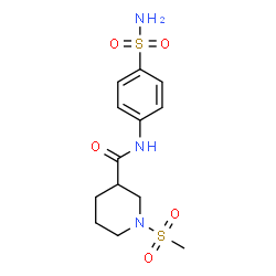 ChemSpider 2D Image | 1-(Methylsulfonyl)-N-(4-sulfamoylphenyl)-3-piperidinecarboxamide | C13H19N3O5S2