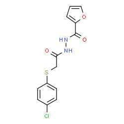 ChemSpider 2D Image | N'-{[(4-Chlorophenyl)sulfanyl]acetyl}-2-furohydrazide | C13H11ClN2O3S