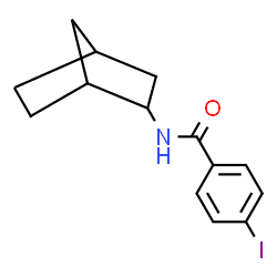 ChemSpider 2D Image | N-(Bicyclo[2.2.1]hept-2-yl)-4-iodobenzamide | C14H16INO