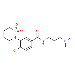 ChemSpider 2D Image | 4-Chloro-N-[3-(dimethylamino)propyl]-3-(1,1-dioxido-1,2-thiazinan-2-yl)benzamide | C16H24ClN3O3S
