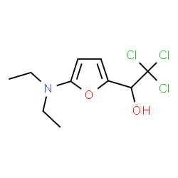 ChemSpider 2D Image | 2,2,2-Trichloro-1-[5-(diethylamino)-2-furyl]ethanol | C10H14Cl3NO2