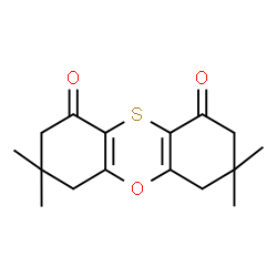 ChemSpider 2D Image | 3,3,7,7-Tetramethyl-3,4,7,8-tetrahydro-1,9(2H,6H)-phenoxathiinedione | C16H20O3S