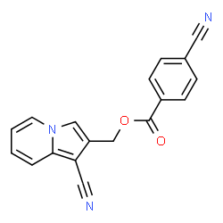 ChemSpider 2D Image | (1-Cyano-2-indolizinyl)methyl 4-cyanobenzoate | C18H11N3O2