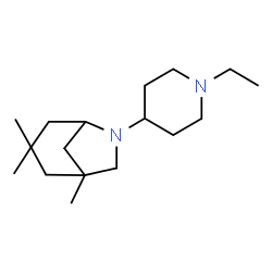ChemSpider 2D Image | 6-(1-Ethyl-4-piperidinyl)-1,3,3-trimethyl-6-azabicyclo[3.2.1]octane | C17H32N2