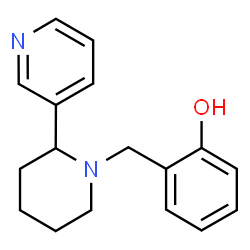ChemSpider 2D Image | 2-{[2-(3-Pyridinyl)-1-piperidinyl]methyl}phenol | C17H20N2O