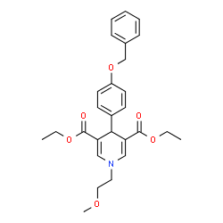 ChemSpider 2D Image | Diethyl 4-[4-(benzyloxy)phenyl]-1-(2-methoxyethyl)-1,4-dihydro-3,5-pyridinedicarboxylate | C27H31NO6