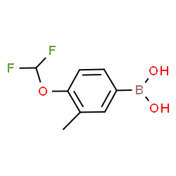 ChemSpider 2D Image | 4-(DIFLUOROMETHOXY)-3-METHYLPHENYLBORONIC ACID | C8H9BF2O3