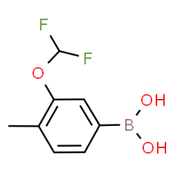 ChemSpider 2D Image | 3-difluoromethoxy-4-methyl-benzeneboronic acid | C8H9BF2O3