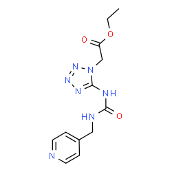 ChemSpider 2D Image | Ethyl (5-{[(4-pyridinylmethyl)carbamoyl]amino}-1H-tetrazol-1-yl)acetate | C12H15N7O3