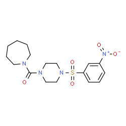 ChemSpider 2D Image | 1-Azepanyl{4-[(3-nitrophenyl)sulfonyl]-1-piperazinyl}methanone | C17H24N4O5S